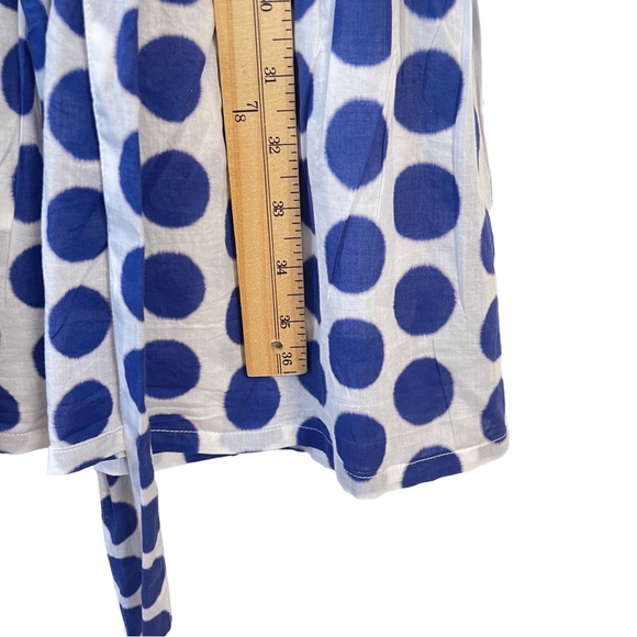 Boden White and Blue Halter Top Tiered Polka Dotted Cottagecore Mini Dress Sz 8 - Picture 15 of 15